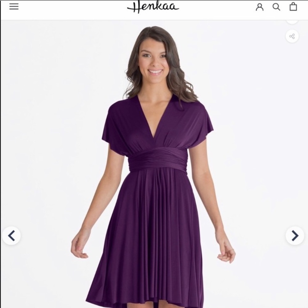 Henkaa Sakura Wrap Dress Mid Length Flowy O/S